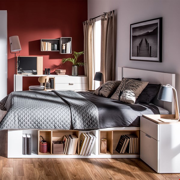 Vox 4 You Bed with Raised Mattress Mechanism in White