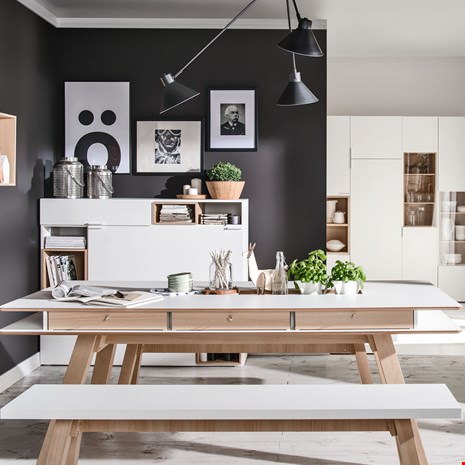 Vox 4 You Dining Table with Hidden Container in White